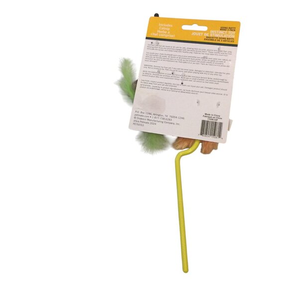 OURPETS Halloween Going Batty Wiggle Wand 3 Pack Catnip Ghost Bat Jack o Lantern - Picture 3 of 4